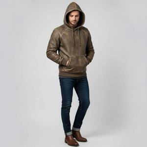 Custom Men's 100% Polyester Oversized Windproof Hooded <b>Jacket</b> Casual Fashion Hoodie Streetwear OEM Factory Direct Wholesale - Product Image 1