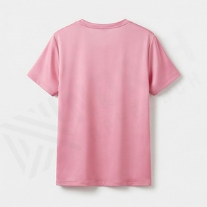 T-shirt en satin pour femme, style décontracté, manches courtes, col rond, respirant, motif uni, couleur personnalisable - Product Image 2