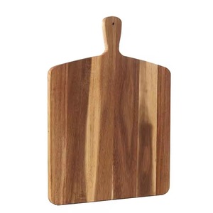 Tabla de servir de madera con asa, rectangular, para cortar y picar, bandeja de alimentos reutilizable para cocina y restaurante - Product Image 3