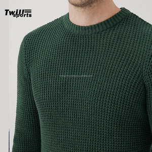 Suéter de Punto Casual para Hombre, Cuello Redondo, Transpirable, Manga Larga, Logotipo Frontal, 100% Fibra de Bambú, Oferta Especial Invierno 2026 - Product Image 6