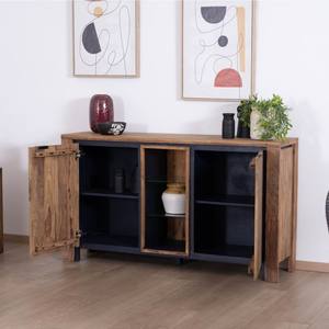 Vandana Autumn Detail <b>sideboard</b> in rosewood and acacia with glass shelves - Product Image 4