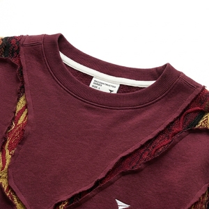 เสื้อสเวตเชิ้ตโอเวอร์ไซส์สีพื้นสำหรับผู้ชาย ผ้าฝ้าย 100% แบบต่อผ้า  สำหรับฤดูหนาว  แบบสวมหัว  ถักนิตติ้ง  สไตล์สตรีทแฟชั่น - Product Image 5