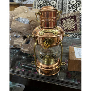 Lanterne artisanale en laiton et verre – Excellent rapport qualité-prix – Décoration suspendue en métal pour la maison, l'hôtel, le bureau, le restaurant – Idée cadeau et fournitures de design - Product Image 2