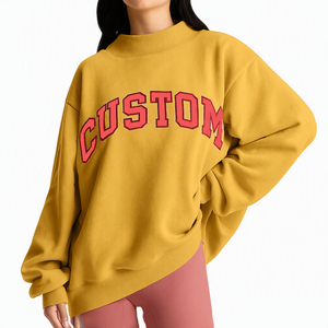 Sudadera de Forro Polar Personalizada Azul Rey para Mujer, con Hombros Caídos, Cuello Simulado, Oversize, Cómoda, Estilo Pullover, Venta al por Mayor, Streetwear para EE. UU., Reino Unido y Europa - Product Image 5