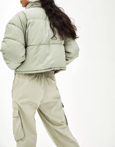 OEM Factory Prices Women's Customized Heated Eco-Friendly <b>Quilted</b> Puffer Coat Jacket Nylon Lining Waterproof Breathable Casual - Product Image 5