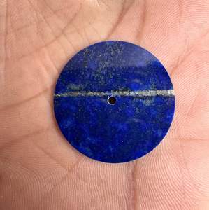Esfera de reloj de lapislázuli natural con orificio central de 2 mm, esfera de piedra preciosa hecha a mano para la fabricación de relojes - Product Image 4