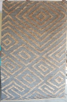 Tapis d'intérieur en polyester à poils ras, antidérapants, fabriqués à la machine, style kilim, tissage plat, vente en gros |   Tapis à motif floral avec envers en jute