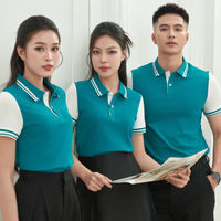 Polo à blocs de couleurs avec logo personnalisé 210GSM 63% coton 37% polyester uniformes d'équipe évacuant l'humidité à bon prix