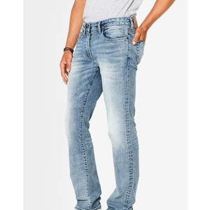 Jeans de Mezclilla Rectos para Hombre, Color Azul Claro, Moda Casual, Personalizados, de Algodón, Alta Calidad - Product Image 2