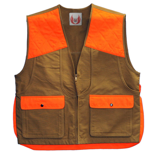 Chaleco de Caza Premium Encerado, Impermeable, Transpirable, de Tejido Softshell Ligero, Color Naranja Fluorescente, para Verano, para Hombre - Product Image 4