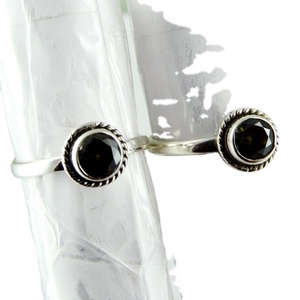 Amazing Shri Ashapura Jewels Brown CZ 925 Sterling <b>Silver</b> Bezel Setting Bohemia <b>Toe</b> <b>Rings</b> All World Shipping Fresh <b>Silver</b> - Product Image 1