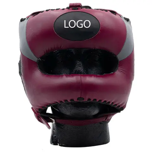 Plam International High Quality Professional Cowhide Leather Rubber <b>Dummy</b> Boxing Helmet Protective Breathable Sweat-Wicking - Product Image 6