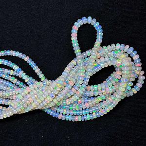 5mm 6mm 7mm 8mm Natural Flashy Ethiopian <b>Opal</b> Faceted Rondelle Beads Strands AAA Quality Multi <b>Fire</b> Welo <b>Opal</b> Gemstones Beads - Product Image 3