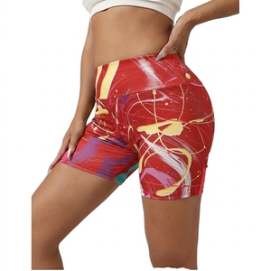 Shorts de yoga athlétiques pour femmes, taille mi-haute élastique, respirants, écologiques, pour fitness, gym et course à pied - Product Image 3