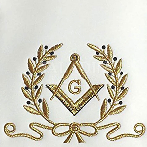 Master Mason Custom Canvas Fabric 3D Embroidered Lodge Apron with Pillars Masonic French Rite R Regalia With OEM Service - Product Image 5