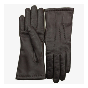Guantes de cuero hasta la muñeca con forro térmico de algodón, estilo sencillo, para uso diario en invierno - Product Image 6