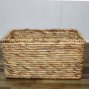 <b>Rectangular</b> Water Hyacinth Storage <b>Basket</b> for Home Closet Shelf Organization - Product Image 4