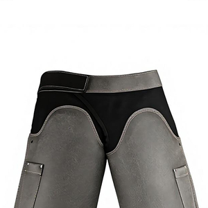 Top Trending Men's Handmade <b>Leather</b> Farrier Chaps Double <b>Tool</b> Pockets Lightweight Breathable Farrier Chaps - Product Image 3