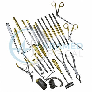 Juego de Instrumentos de Cirugía Plástica para Rinoplastia Akramed Surgical de 46 Piezas, Chapado en Oro, Acero Inoxidable, Certificado CE ISO13485 - Product Image 6
