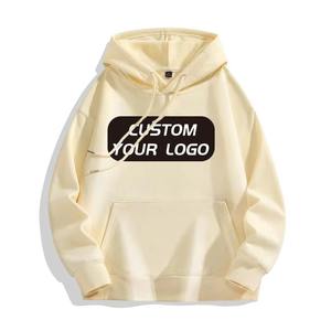 เสื้อฮู้ดดี้โอเวอร์ไซส์ผ้าฝ้าย 100% คุณภาพสูงสำหรับผู้ชาย พิมพ์ลายฤดูหนาว แบบเรียบ - Product Image 5