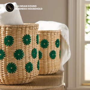 Handmade Natural Seagrass Eco-Friendly Storage <b>Basket</b> for Kitchen & Bathroom <b>Foldable</b> Vintage Organizer - Product Image 6