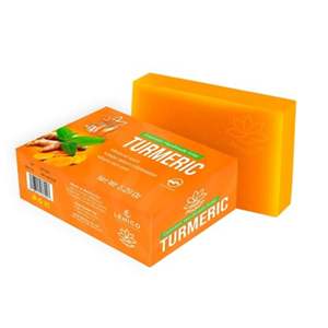 Jabón en Barra Natural Vegano Transparente Hecho a Mano con Cúrcuma, Hidratante, Limpieza Profunda, Beneficios para Aclarar y Blanquear la Piel, para Todos - Product Image 4