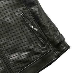 <b>Men's</b> High Quality Leather <b>Vest</b> Custom Logo Genuine Leather Waistcoat Breathable Windproof Lightweight Autumn Winter Outdoor - Product Image 2