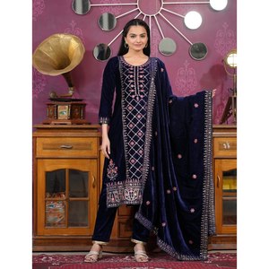 Conjunto de traje de fiesta para mujer de diseñador con trabajo bordado en secuencia - Product Image 4