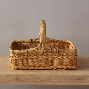 Rattan picnic <b>basket</b> set luxury woven hampers for garden beach camping <b>cheap</b> price hamper <b>baskets</b> - Product Image 3
