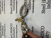 Menottes ovales en acier inoxydable avec cadenas, attaches de bondage, menottes érotiques, étanches, taille/couleur personnalisées, faites à la main, dispositifs de retenue confortables