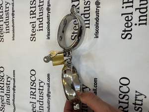 Esposas Ovaladas de Acero Inoxidable con Bloqueo de Paleta, Grilletes de Bondage, Esposas Kinky, Restricciones Metálicas Hechas a Mano para Mayor Comodidad - Product Image 5