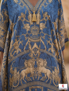 Women Printed <b>Kaftan</b> Dress Loose Fit Beach Wear Lightweight Fabric <b>Summer</b> Island Vacation Style Bulk Supply - Product Image 6