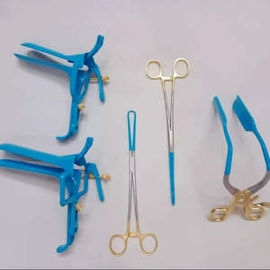 Kit d'instruments chirurgicaux gynécologiques LLETZ réutilisables de haute qualité, en acier inoxydable bleu, ensemble OB/GYN - Product Image 4