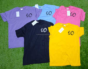 Camiseta bordada para hombre, camisetas con estampado corto personalizado, Camiseta de algodón 100% con logotipo estampado, camisetas casuales 180 GSM para hombre - Product Image 4