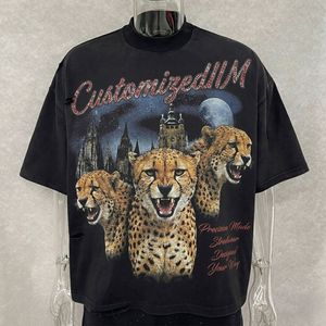 Camiseta Personalizada 100% Algodón con Estampado DTG, Corte Holgado y Extra Grande, Estilo Vintage Desgastado con Acabado Ácido y Bajo sin Rematar para Hombre - Product Image 5