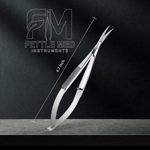 Tijeras Profesionales para Pestañas con Punta Recta y Curva, Agarre Ergonómico Suave, para el Cuidado de las Cutículas, de Acero Inoxidable, para Diestros - Product Image 1