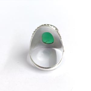 แหวนนิลสีเขียวเนปาล แหวนเงินแท้ 925 แหวนแฮนด์เมด - Product Image 3