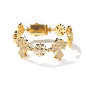 Nueva Pulsera Hip Hop Personalizada, Pulsera Unisex para Regalo de Fiesta, Pulsera de Eslabones - Product Image 1