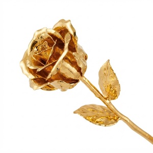 Rosa de Oro de 24K, Rosa Preservada Chapada en Oro de Lujo, Rosa Eterna con Caja de Regalo para el Día de San Valentín, Regalo del Día de la Madre - Product Image 1