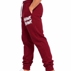 Pantalon décontracté pour homme style jogger coupe décontractée avec cordon de serrage, imprimé lettres sur la jambe droite, en coton, pour l'automne - Product Image 3