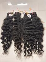 Lots de Cheveux Indiens Vierges Bruts Lisses 100% Naturels Non Traités Tissage de Cheveux Humains Pointes Épaisses Faible MOQ