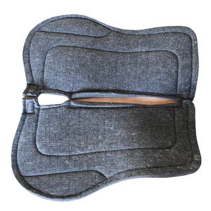 Almohadilla de sillín de fieltro occidental contorneada superior de lona de alta calidad, fieltro de lana de 15mm, forro de cuero fuerte, costura contorneada y en forma - Product Image 3