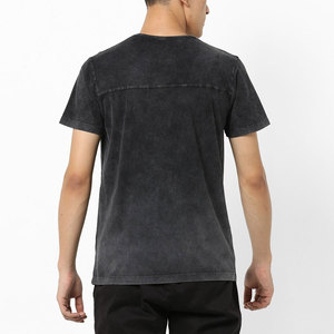 T-shirts surdimensionnés pour hommes en coton 100% personnalisés, imprimés, effet vieilli, délavés à l'acide, avec broderie appliquée, haute qualité, vente en gros - Product Image 3