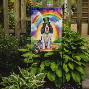 Bandera de Jardín del Día de San Patricio para Springer Spaniel inglés, pancarta decorativa Multicolor para Patio, ilustraciones, camas de flores, bandera - Product Image 2