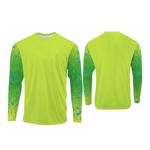 Chemise de pêche personnalisée UPF 50+ imprimée, grande taille, unisexe, manches longues, extensible 4 directions, séchage rapide, respirante, polyester, vente en gros OEM - Product Image 2