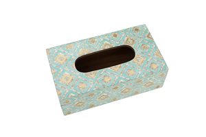 Boîte à mouchoirs en bois imprimée, motif classique fait main, support de mouchoirs de bureau, décoration d'intérieur, boîte artisanale - Product Image 3