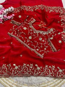 Indian Boutique Stylish Fancy Fendy Satin Saree <b>Blouse</b> with Ethnic Design Party & Wedding Soft Fabric Latest Trendy Women's Wear - Product Image 2