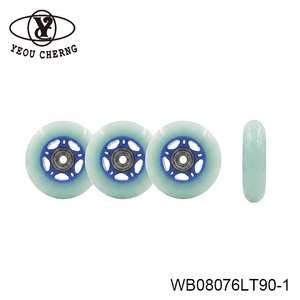 Scooter <b>Wheel</b> 76mm Polyurethane Ball Bearing Wear-Resistant WB08076LT90-1 Kick Scooter Parts YEOU CHERNG - Product Image 4