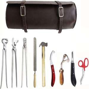 BRAND NEW 6 PIECES SET Farrier <b>Tools</b> <b>Roll</b>-Up Wallet Stainless Steel Reusable Veterinary Surgical Instruments Set for Horse - Product Image 2