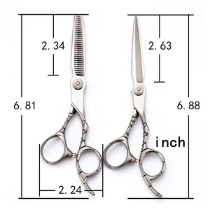 Ciseaux de coiffure professionnels à prix de gros, tranchants, avec logo personnalisé, en acier inoxydable 4Cr13 de haute qualité, poignée en caoutchouc, pour droitiers - Product Image 6